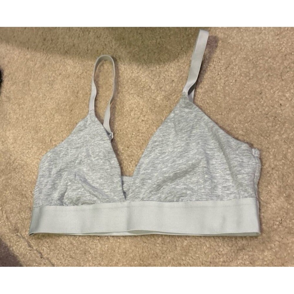 Auden Women's Grey and Blue Bra